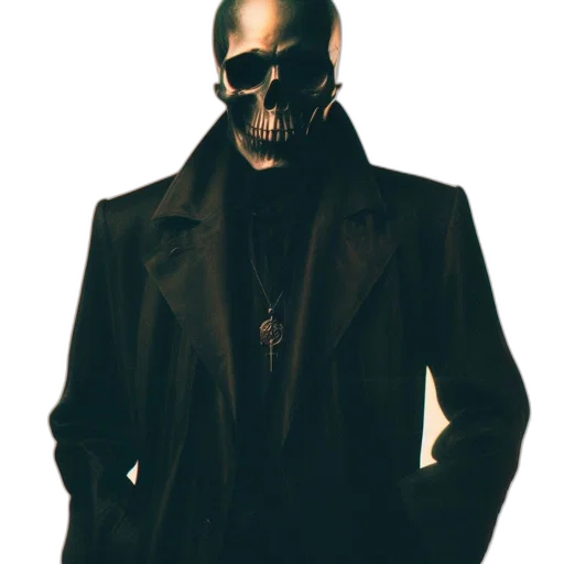 mask, jacket, face, staff transparent PNG cut-out