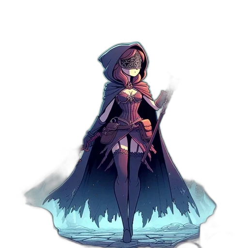 dress, staff, sword, weapon transparent PNG cut-out