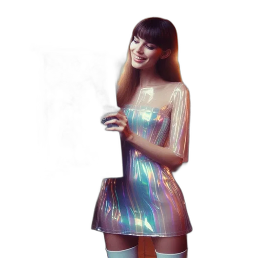 dress, staff, 3d render, fantasy art transparent PNG cut-out
