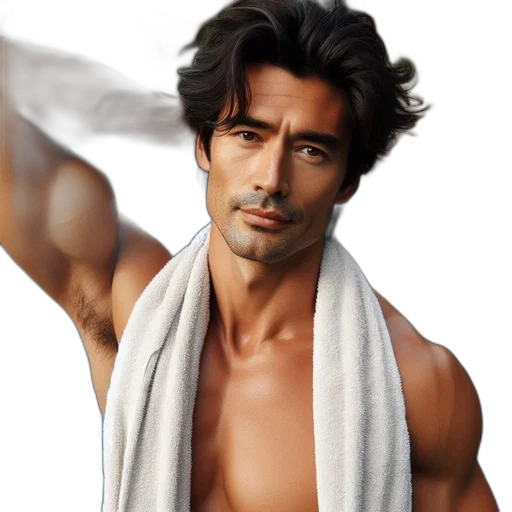 photorealistic, oil painting, man, dark transparent PNG cut-out