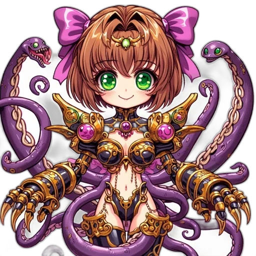 creature, jewelry, staff, weapon transparent PNG cut-out