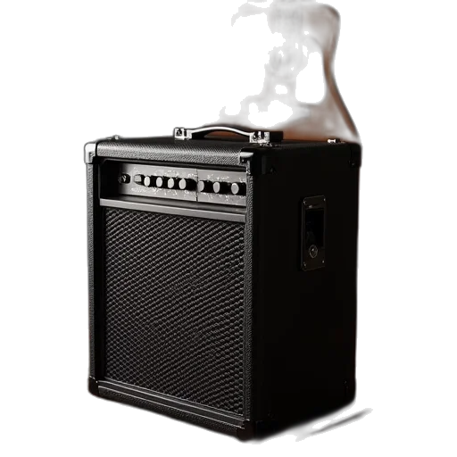 bottle, robot, guitar, amps transparent PNG cut-out