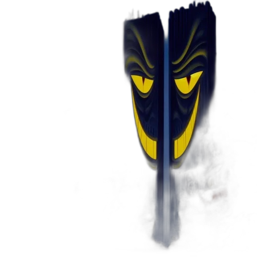 mask, sword, staff, weapon transparent PNG cut-out