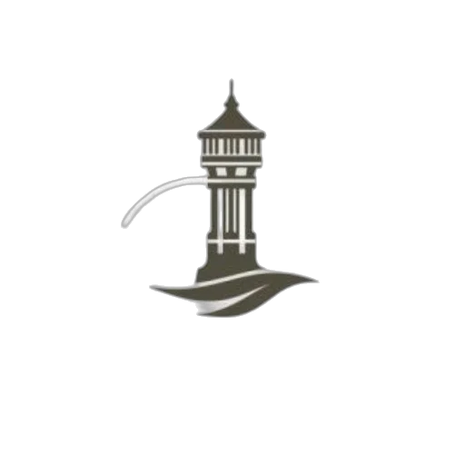 staff, building, umbrella, hat transparent PNG cut-out