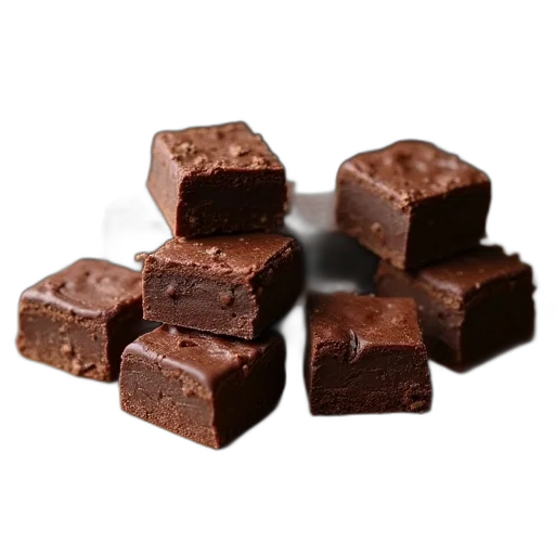 food, 3d render, chocolate, squares transparent PNG cut-out