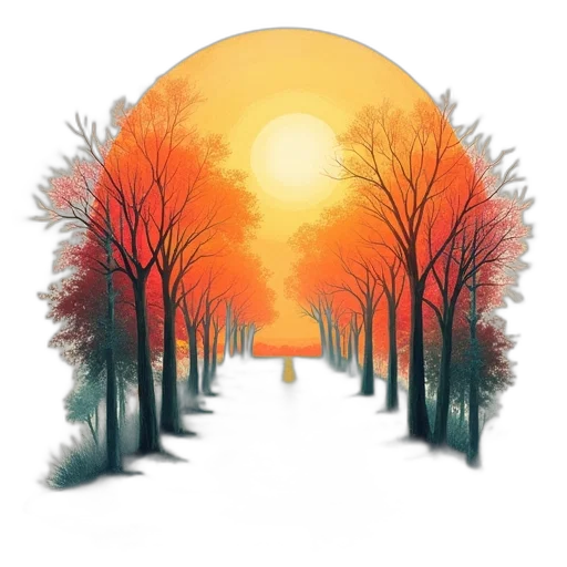 tree, concept art, photorealistic, watercolor transparent PNG cut-out