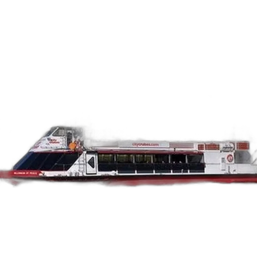 red, white, ferry, boat transparent PNG cut-out
