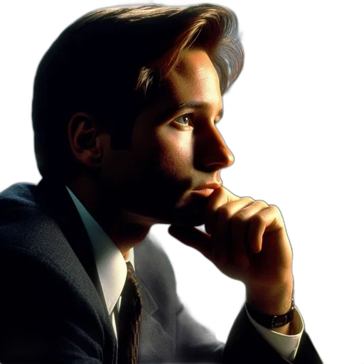 face, jacket, staff, photorealistic transparent PNG cut-out