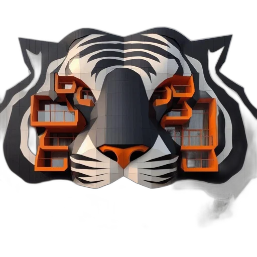mask, furniture, animal, 3d render transparent PNG cut-out