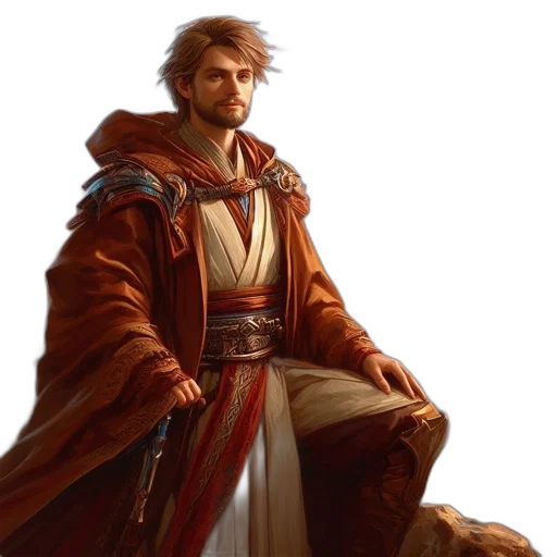 sword, staff, jacket, fantasy art transparent PNG cut-out