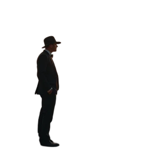 hat, staff, jacket, robot transparent PNG cut-out