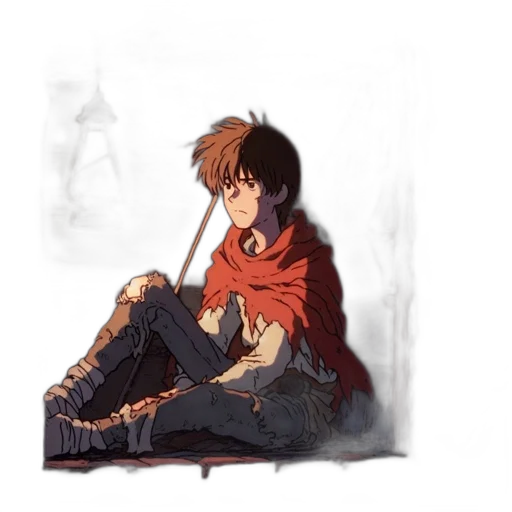 sword, weapon, staff, jacket transparent PNG cut-out