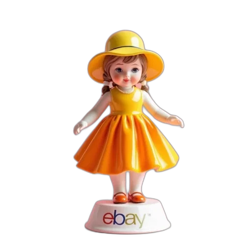dress, robot, 3d render, porcelain transparent PNG cut-out