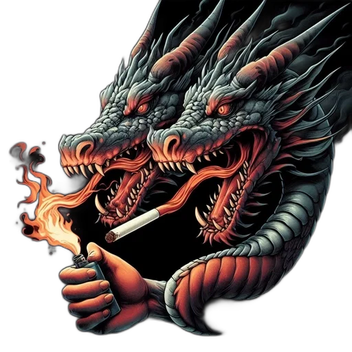 dragon, staff, fantasy art, concept art transparent PNG cut-out