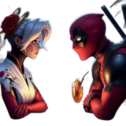 comic book art, concept art, fantasy art, 3d render transparent PNG cut-out