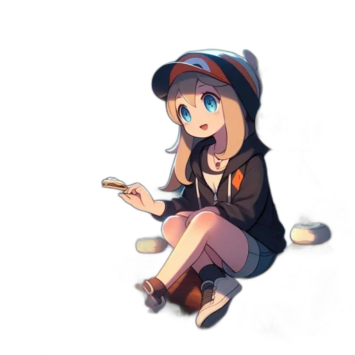 hat, dress, staff, weapon transparent PNG cut-out