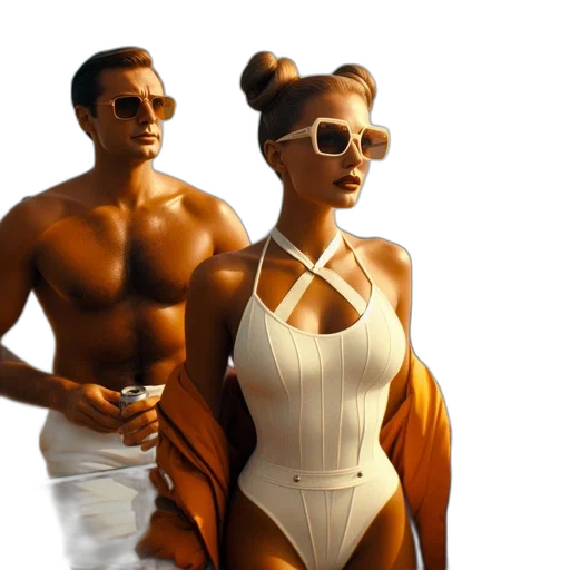 concept art, 3d render, two, stylishly transparent PNG cut-out