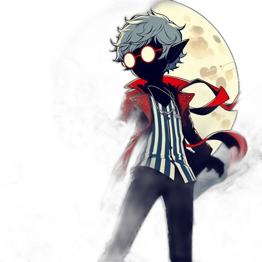 mask, jacket, creature, staff transparent PNG cut-out