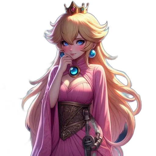 crown, dress, staff, dragon transparent PNG cut-out