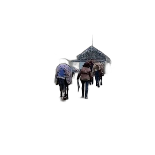 umbrella, staff, jacket, building transparent PNG cut-out