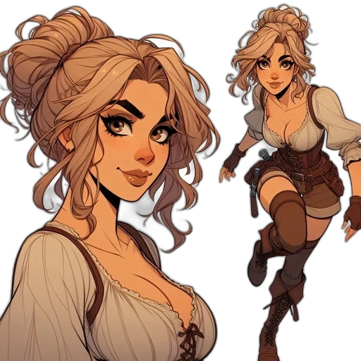concept art, fantasy art, comic book art, pixel art transparent PNG cut-out