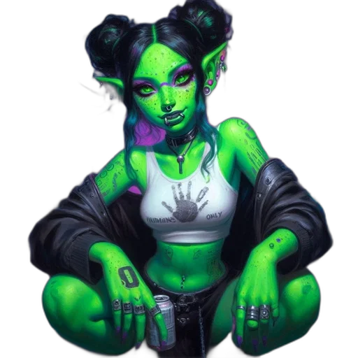 fantasy art, pixel art, concept art, cyberpunk transparent PNG cut-out