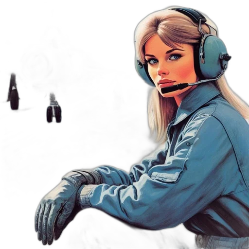 jacket, staff, face, robot transparent PNG cut-out