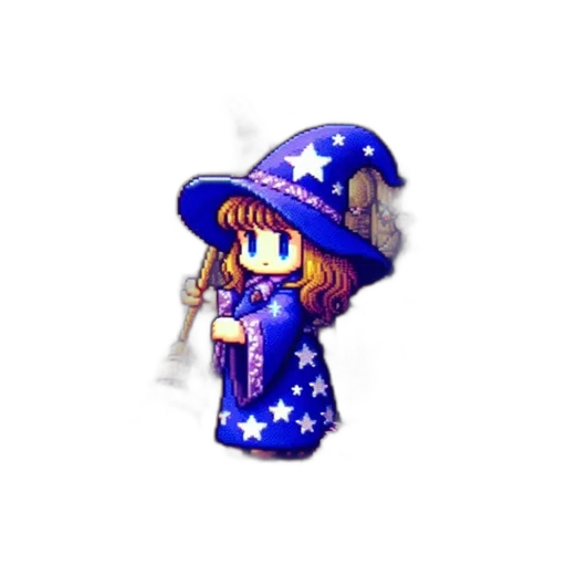 hat, staff, dress, weapon transparent PNG cut-out