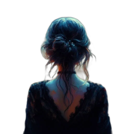 dress, face, mask, hair transparent PNG cut-out