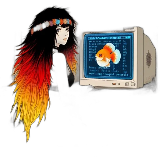 pixel art, concept art, vaporwave, fantasy art transparent PNG cut-out