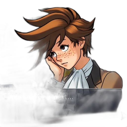 face, jacket, staff, anime transparent PNG cut-out