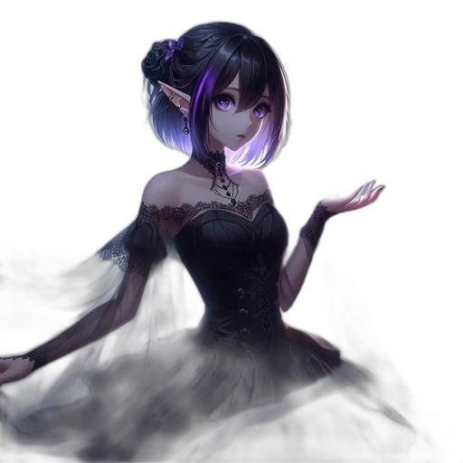 dress, mask, creature, staff transparent PNG cut-out