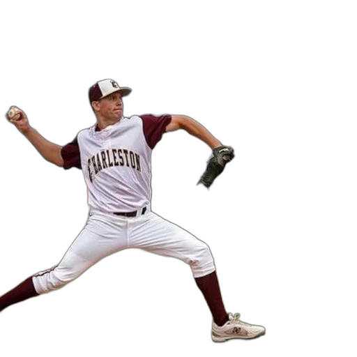 baseball, player, charleston, middle transparent PNG cut-out