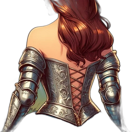 sword, hair, crown, dress transparent PNG cut-out