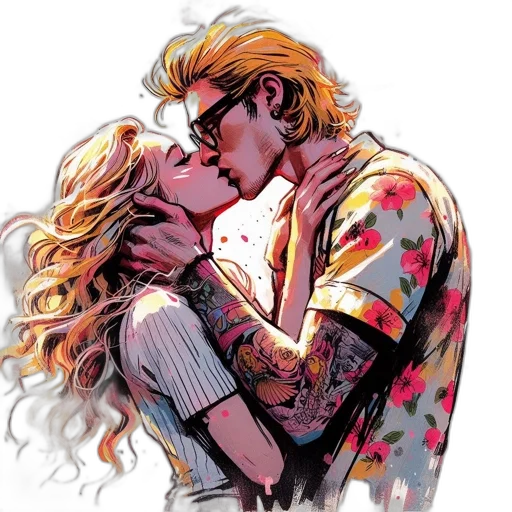 comic book art, watercolor, concept art, cartoon transparent PNG cut-out