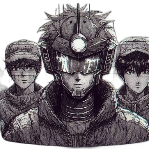 mask, jacket, robot, hat transparent PNG cut-out