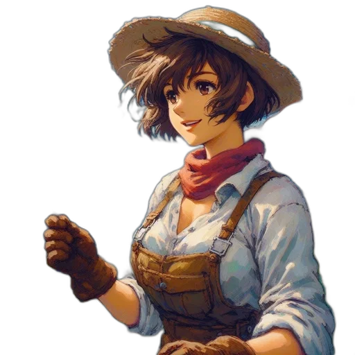 staff, hat, weapon, face transparent PNG cut-out
