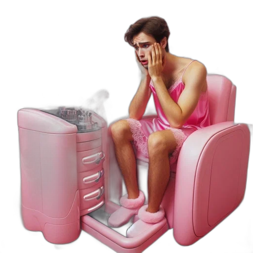 furniture, vaporwave, concept art, man transparent PNG cut-out