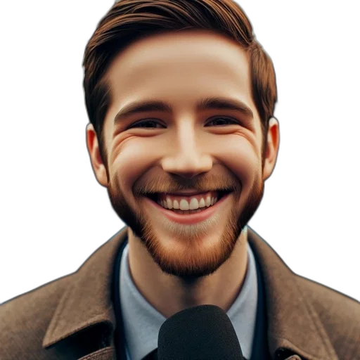 face, staff, jacket, hair transparent PNG cut-out