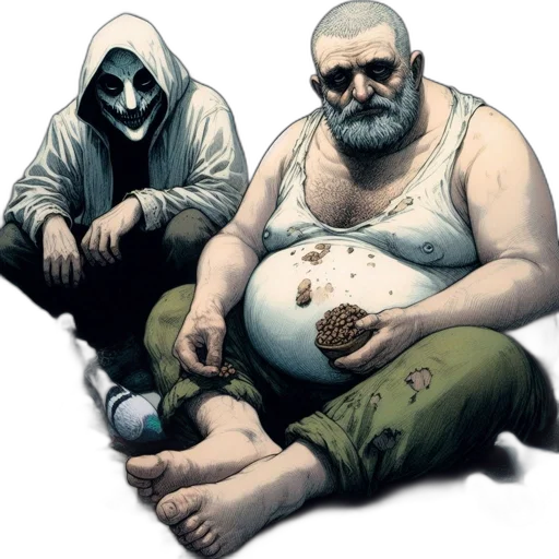 food, mask, concept art, comic book art transparent PNG cut-out