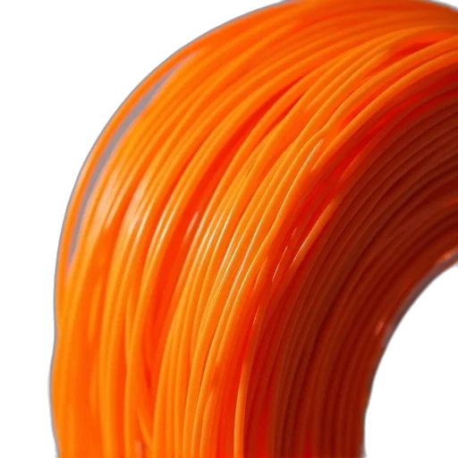 hair, 3d render, orange, pla transparent PNG cut-out