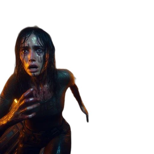 creature, face, concept art, 3d render transparent PNG cut-out