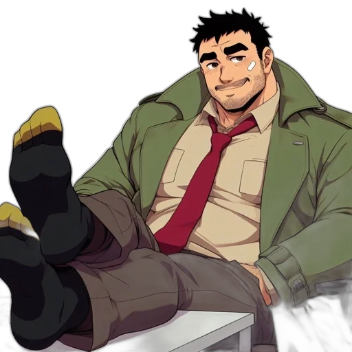 jacket, staff, anime, cartoon transparent PNG cut-out