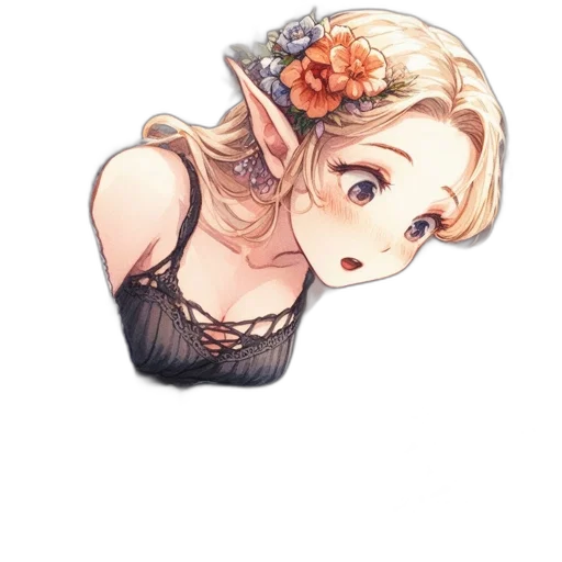 crown, hat, dress, flower transparent PNG cut-out