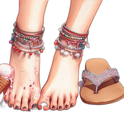 jewelry, shoes, watercolor, concept art transparent PNG cut-out