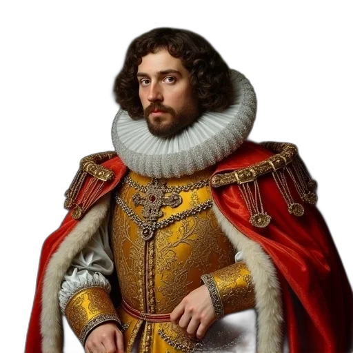 crown, jacket, staff, sword transparent PNG cut-out