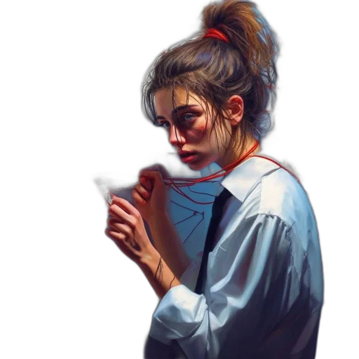 face, jacket, staff, dress transparent PNG cut-out