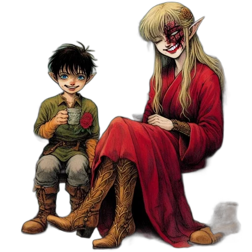 comic book art, concept art, fantasy art, anime transparent PNG cut-out