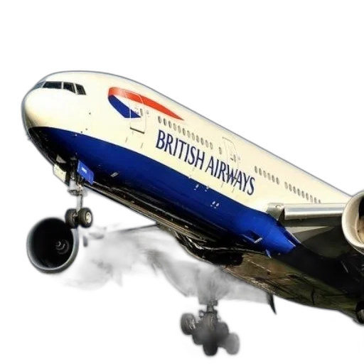 photorealistic, 3d render, british, airways transparent PNG cut-out