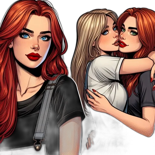 comic book art, concept art, cartoon, fantasy art transparent PNG cut-out
